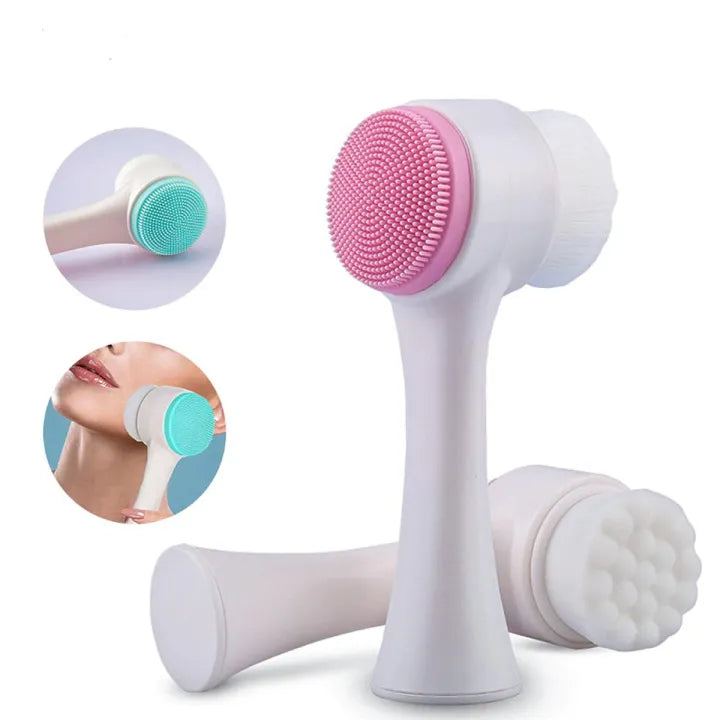 3D Double Sides Multifunctional Silicone Face Cleanser Facial