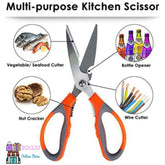 Multipurpose All In One Kitchen Scissors 6 in 1 multi functions