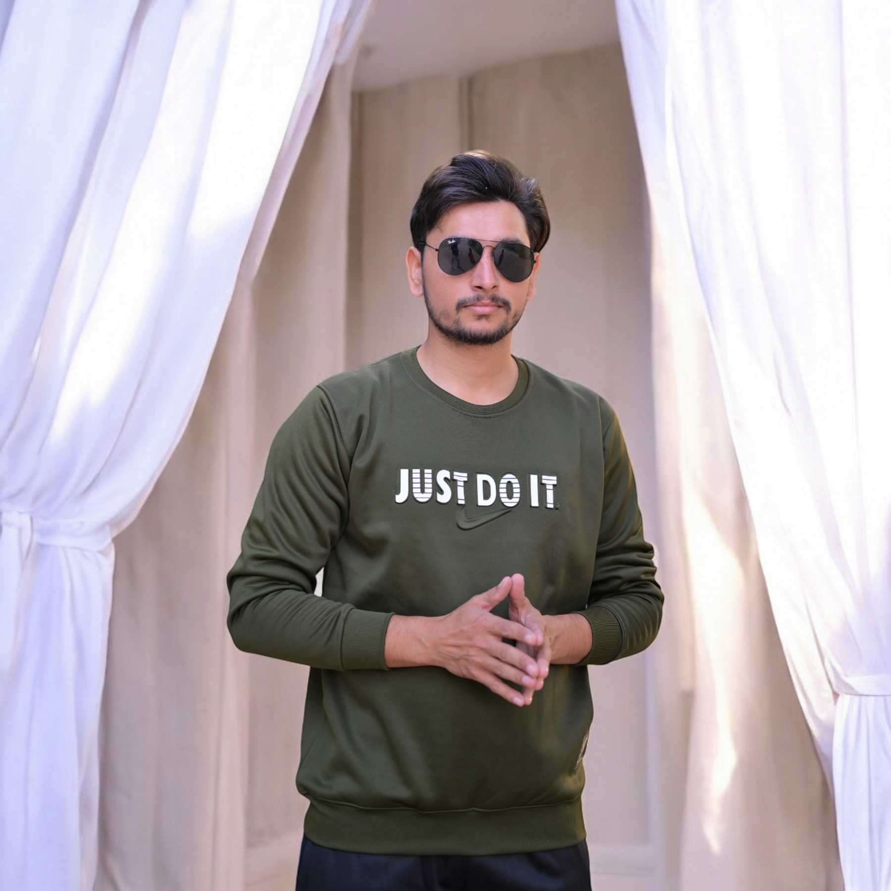 NIKE GREEN JUST DO IT-SWEATSHIRT