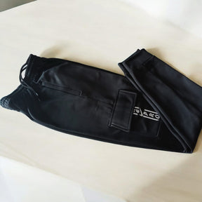 BLACK CARGO STYLE TROUSER