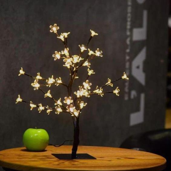 Led Cherry Blossom Bloom Light Trees Table Lamp