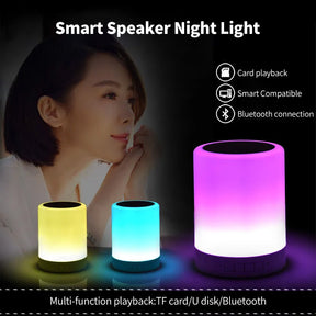 LED Table Lamp Charging Alarm Clock Audio Night Light Wireless Bluetooth